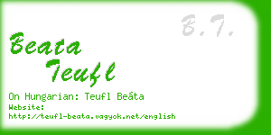 beata teufl business card
